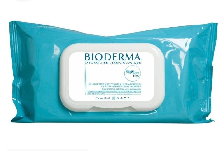 Bioderma ABCDerm H2O 60 Lingettes Nettoyantes Ultra Douceur