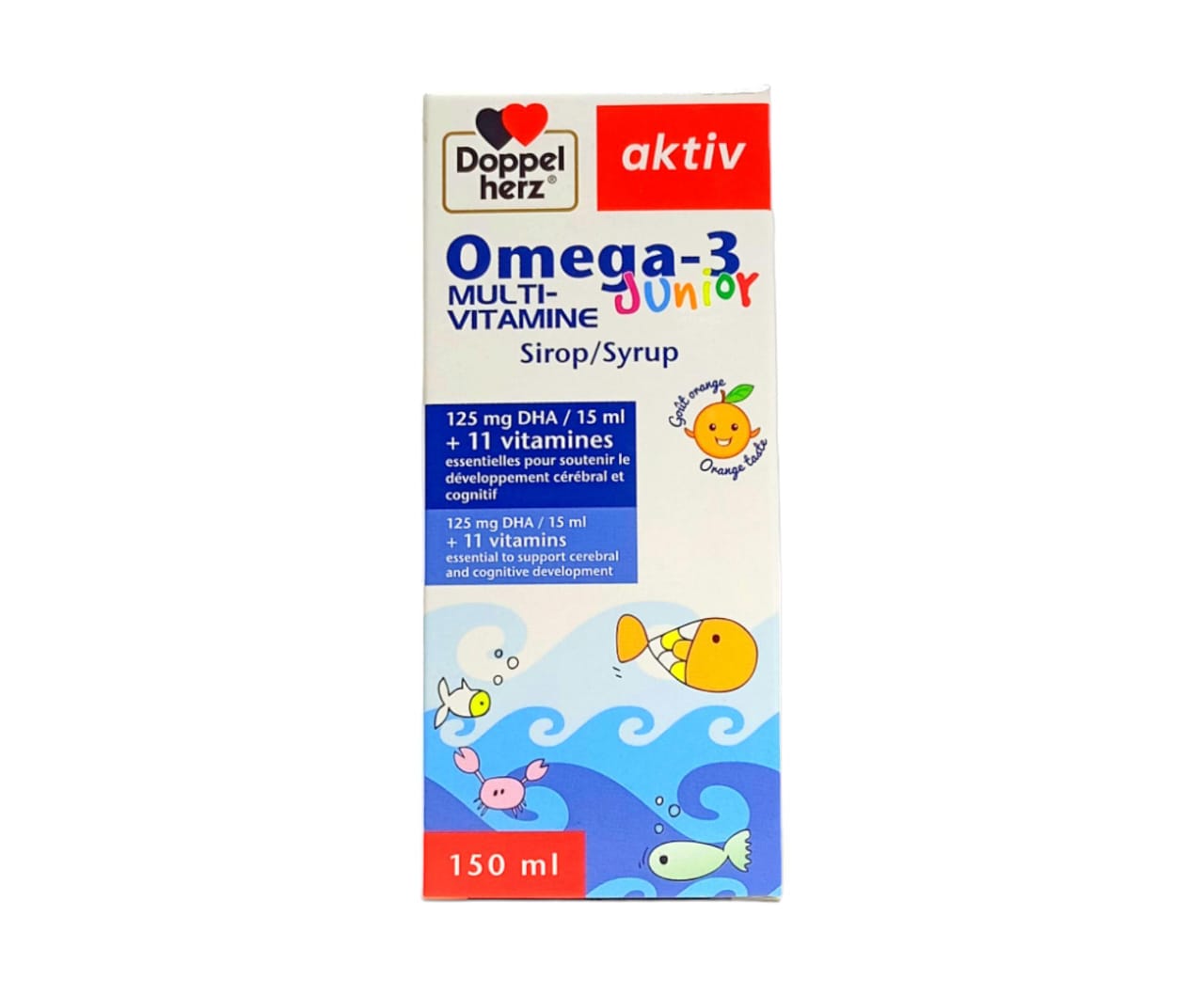 Aktiv Omega-3 Multi-Vitamine Junio Sirop 150ml