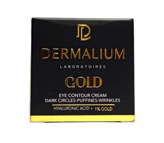 Dermalium Gold Contour Des Yeux 15ml Avec Acide Hyaluronique +1%OR