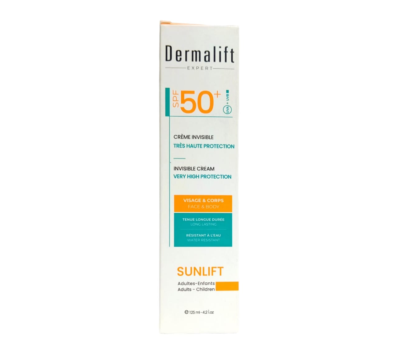 Dermalift Sunlift Crème Solaire invisible SPF50+ 125ml