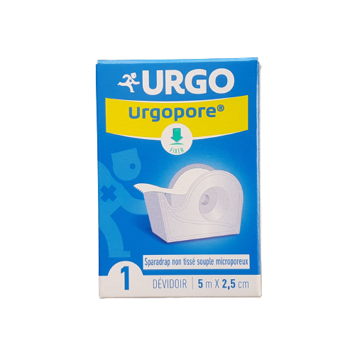 Urgo Urgopore Sparadrap non Tissé Souple Microporeux 1 Dévidoir 5 m x 2,5 cm City Beauty