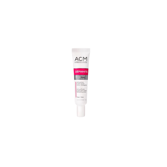 ACM Dépiwhite Gel Contour de l'Œil 15ml tube blanc et violet bouchon vis