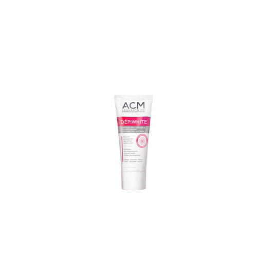 ACM Dépiwhite Masque Pelliculable Éclaircissant 40ml flacon souple blanc et mauve avec bouchon vis