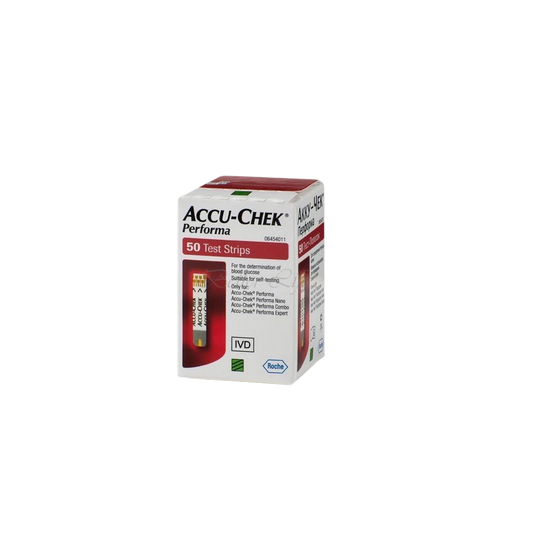 Accu-Chek Performa 50 Bandelettes dans sa boite blanche et grenat