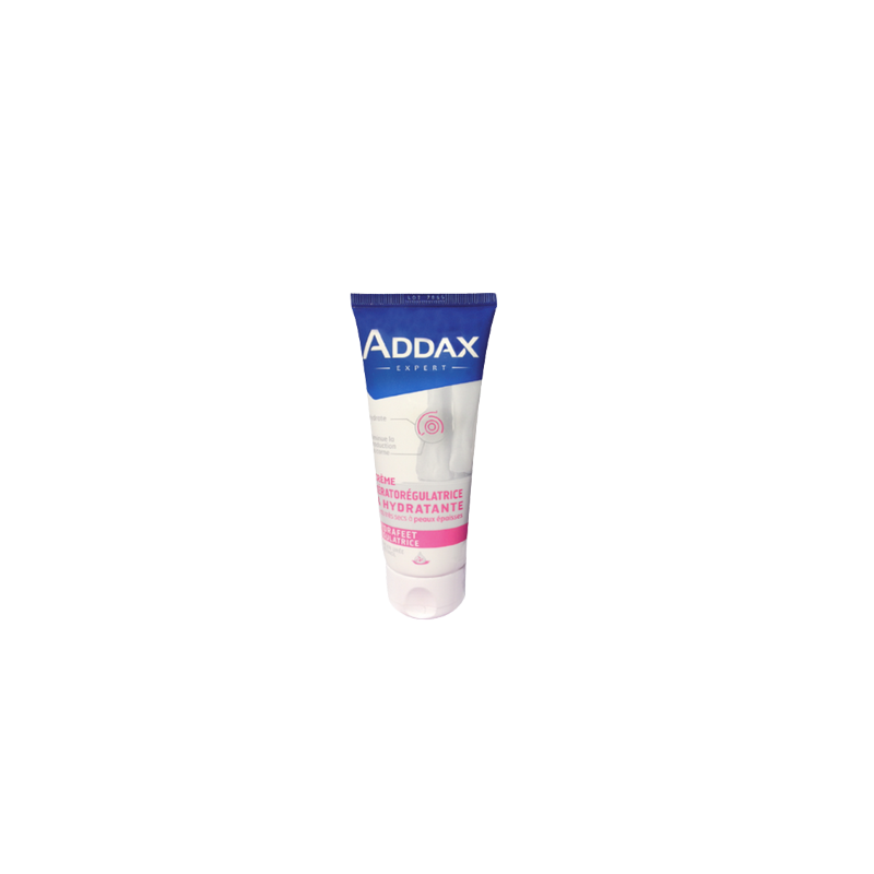 Addax Hydrafeet Régulatrice le Traitement de Fond des Hyper-kératoses Diffuses 100ml tube bleu et blanc avec bouchon clips