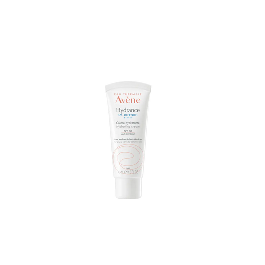 Avène Hydrance UV Riche Crème Hydratante 40ml flacon blanc souple avec bouchon clips