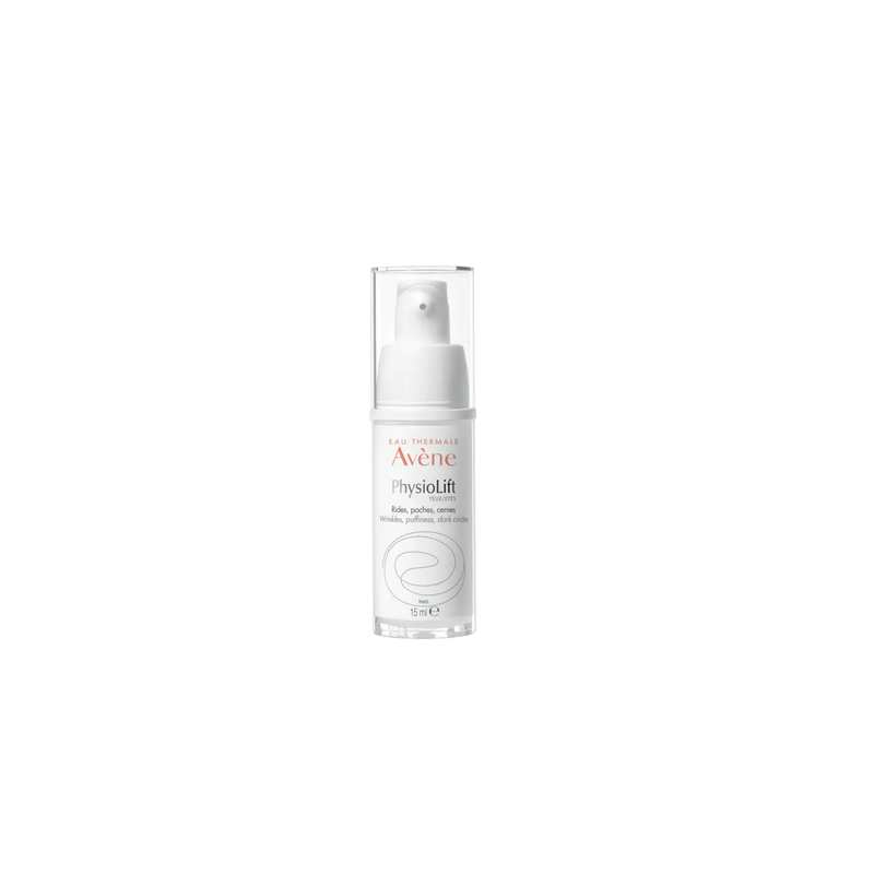 Avène PhysioLift Yeux Rides, Poches, Cernes 15ml flacon blanc avec système de spray