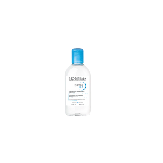 Bioderma Hydrabio H2O Eau Micellaire Démaquillante 250ml flacon blanc avec bouchon bleu