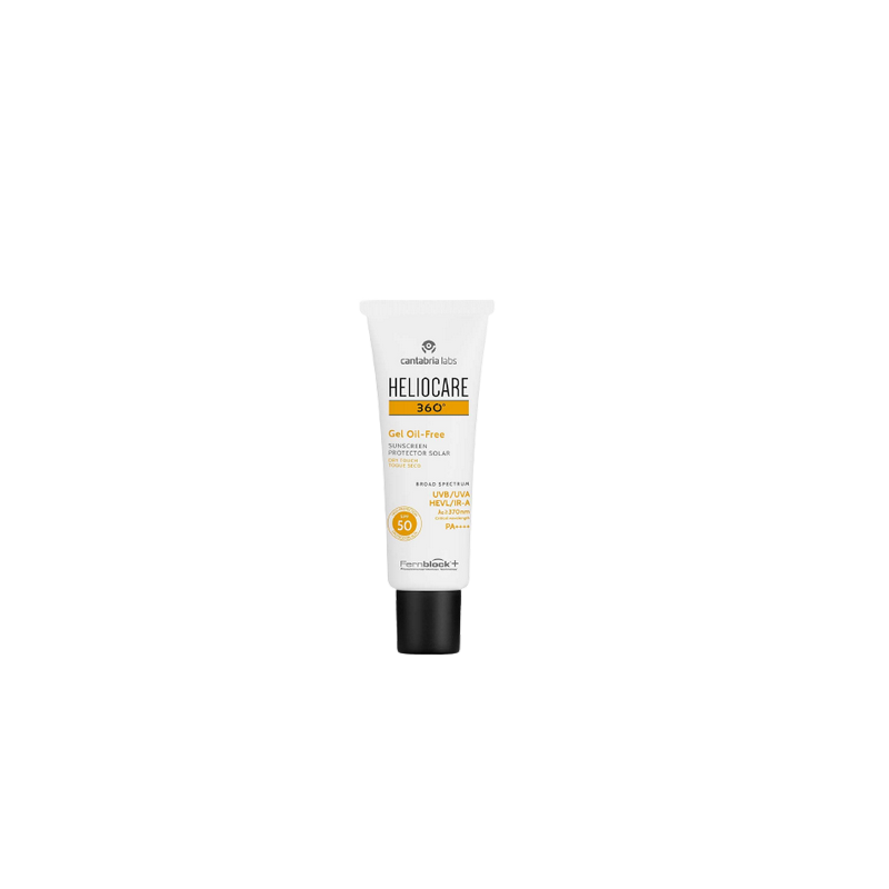 Cantabria Labs Heliocare 360 Gel Oil-Free SPF 50 50ml flacon souple blanc avec bouchon noir