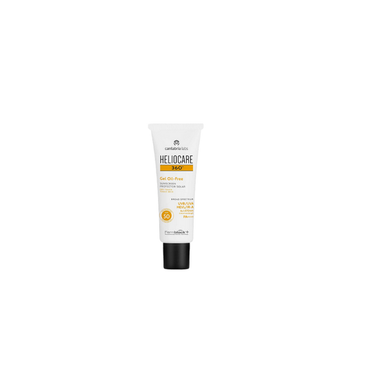 Cantabria Labs Heliocare 360 Gel Oil-Free SPF 50 50ml flacon souple blanc avec bouchon noir