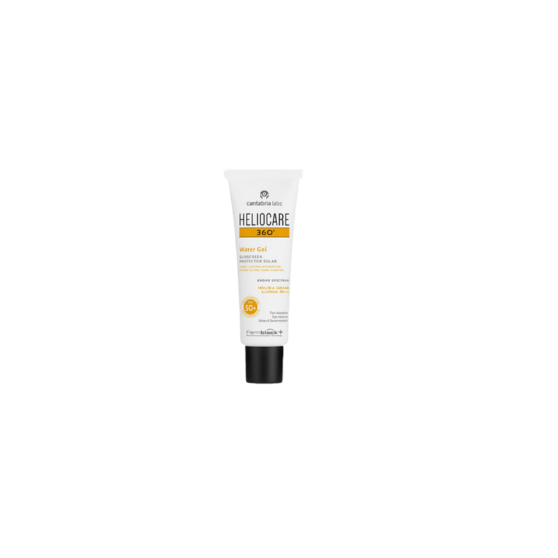 Cantabria Labs Heliocare 360 Water Gel SPF 50+ 50ml tube souple blanc avec bouchon noir