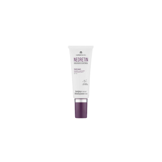 Cantabria Labs Neoretin Discrom Control Gelcream SPF 50 40ml tube souple blanc avec bouchon vis violet