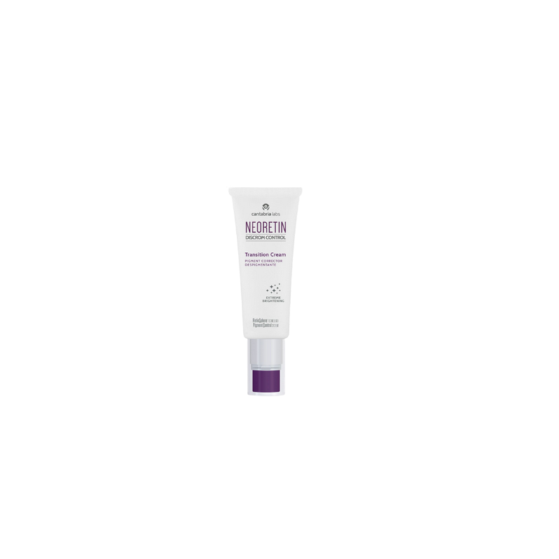 Cantabria Labs Neoretin Discrom Control Transition Cream 50ml tube souple blanc avec bouchon violet