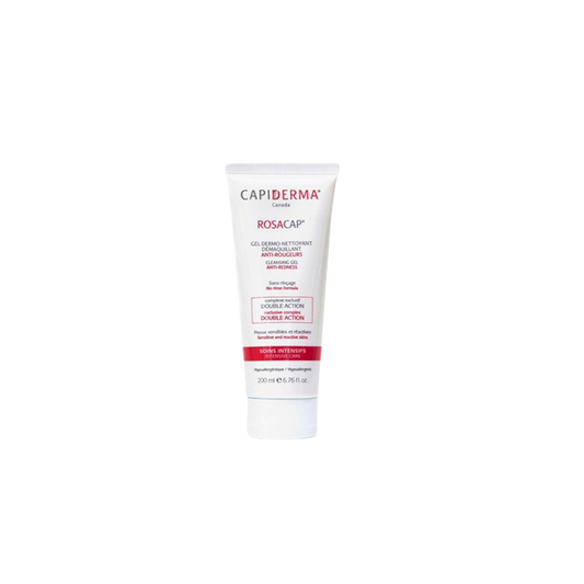 Capiderma Rosacap Gel Nettoyant démaquillant anti-rougeurs 200ml tube souple blanc avec bouchon a clips