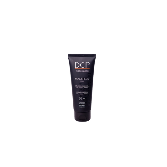 DCP Sunscreen Hydro SPF 50+ Crème Solaire Invisible 100ml tube souple noir avec bouchon clips