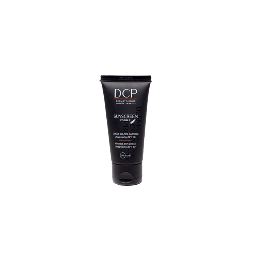 DCP Sunscreen Invisible SPF 50+ Crème Solaire Invisible 50ml tube souple noir avec bouchon clips