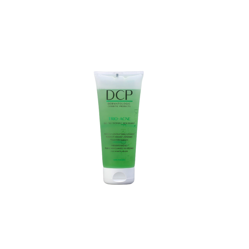 DCP Trio-acne Gel Nettoyant Moussant 200ml tube souple transparent avec bouchon clips