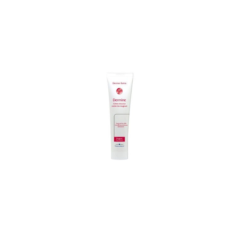 Dermo-Soins Dermine Crème Douceur 40g, tube souple de couleur blanche, bouchon à vis