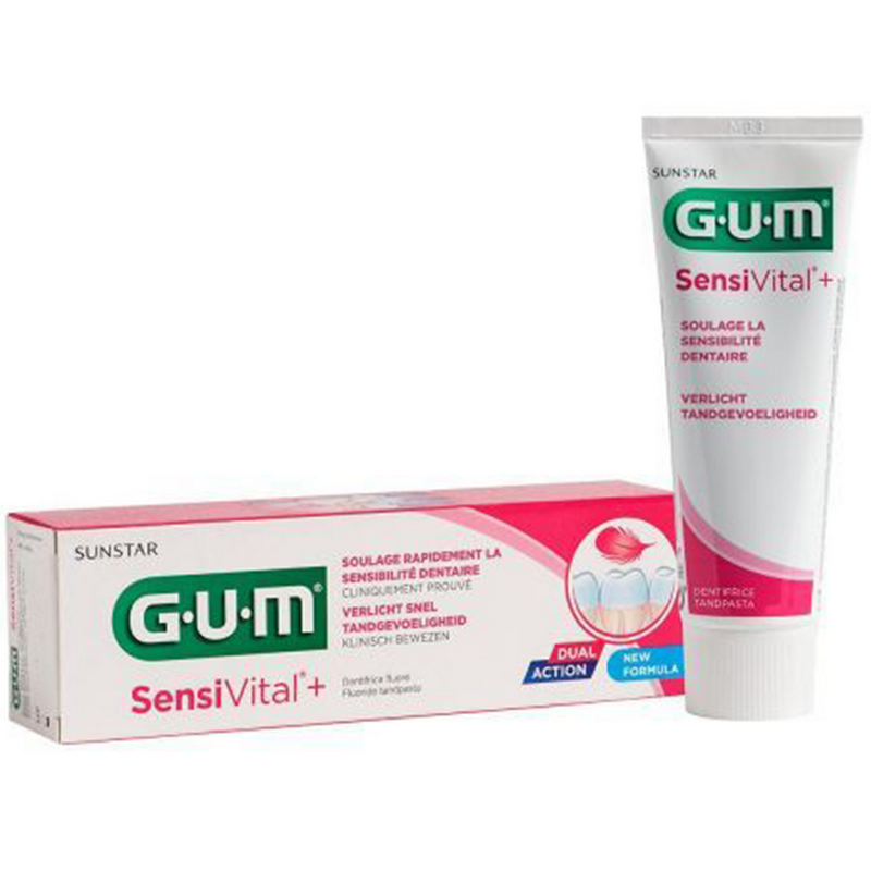 GUM DENTIFRICE SENSIVITAL 6070 75ML tube souple avec bouchon facile