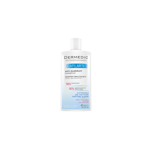 Dermedic Shampoing Capilarte Antipelliculaire 300ml flacon blanc avec bouchon utilisation facile