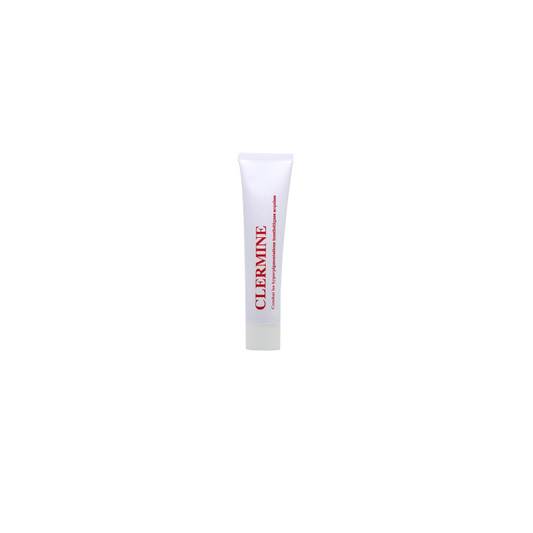 Dermo-Soins Clermine Crème Rénovatrice et Éclaircissante 30g, tube blanc avec bouchon à vis