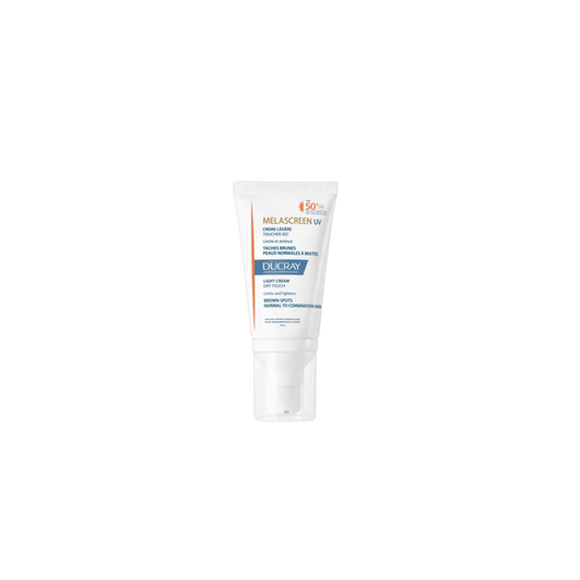 Ducray Melascreen UV Crème Légère SPF 50+ 40ml tube souple blanc avec bouchon spray