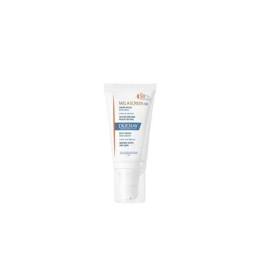 Ducray Melascreen UV Crème Riche SPF 50+ 40ml tube souple blanc avec bouchon facile