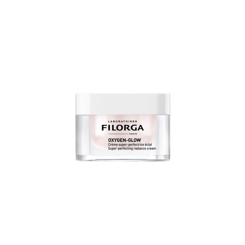 Filorga Oxygen-Glow 50ml pot transparent avec bouchon vis blanc