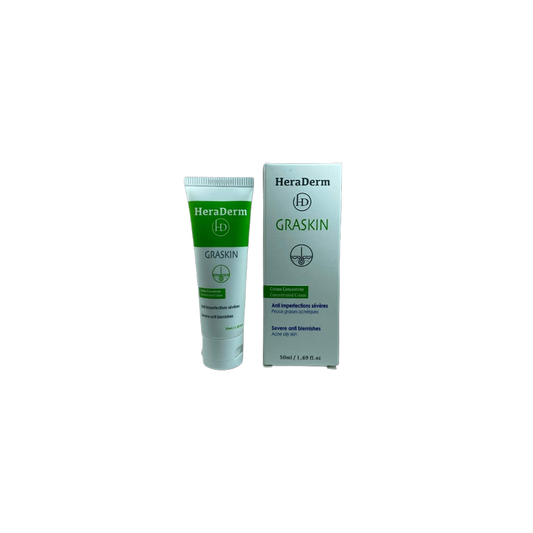 HERADERM-GRASKIN CREME HYDRATANT CONCENTREE 50ML flacon souple blanc et vert avec bouchon clips