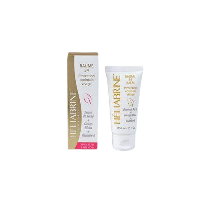 Heliabrine Baume 54 Soin Visage 50ml tube souple blanc avec bouchon clips