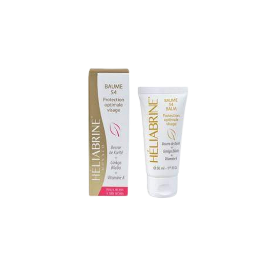 Heliabrine Baume 54 Soin Visage 50ml tube souple blanc avec bouchon clips