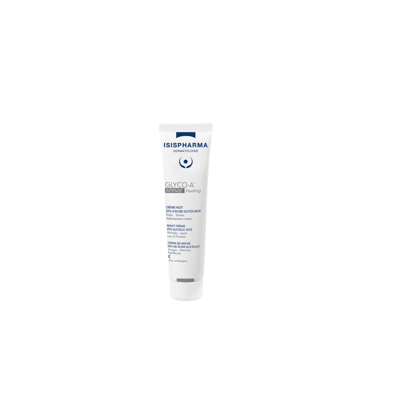 Isispharma Glyco-A Intense Peeling 30ml tube souple blanc avec bouchon clips