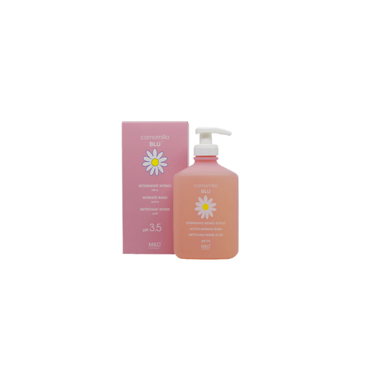 M&D Camomilla Blu Intimorosa Nettoyant Intime Actif 300ml flacon rose avec système de pompe