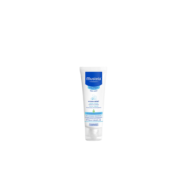 Mustela Crème Visage Hydra Bébé à l'Avocat tube souple avec bouchon clips