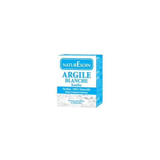 Naturesoin Argile Blanche 100g boite blanche et bleu