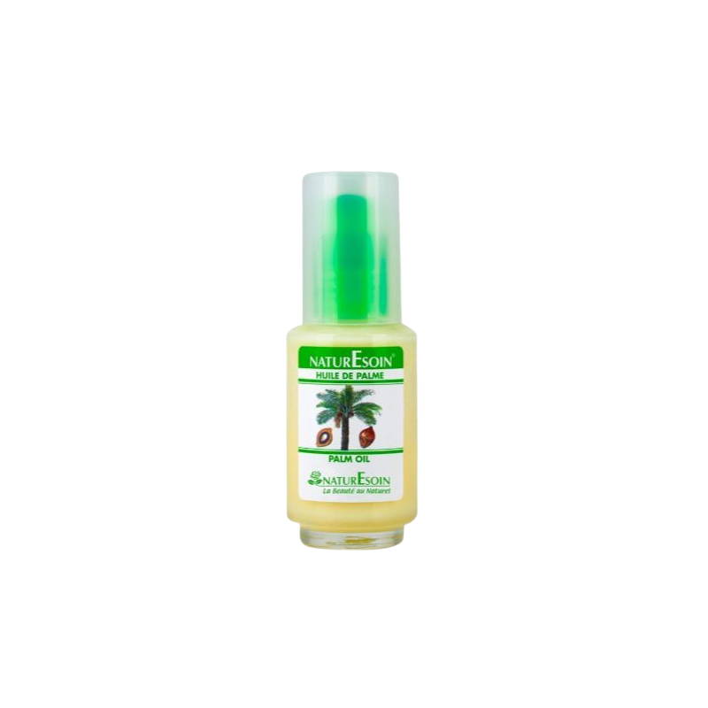 Naturesoin Huile de Palme 50ml flacon transparent avec bouchon facile