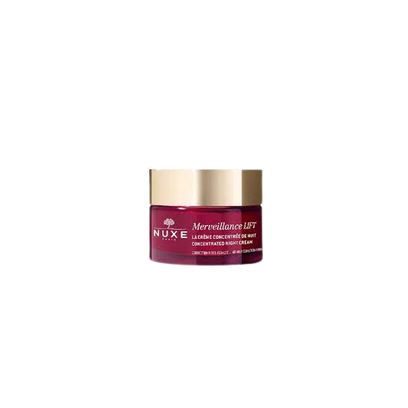 Nuxe Crème Concentré Nuit Merveillance Lift 50ml pot transparent bouchon vis couleur or