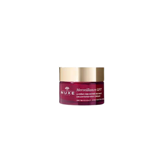 Nuxe Crème Concentré Nuit Merveillance Lift 50ml pot transparent bouchon vis couleur or