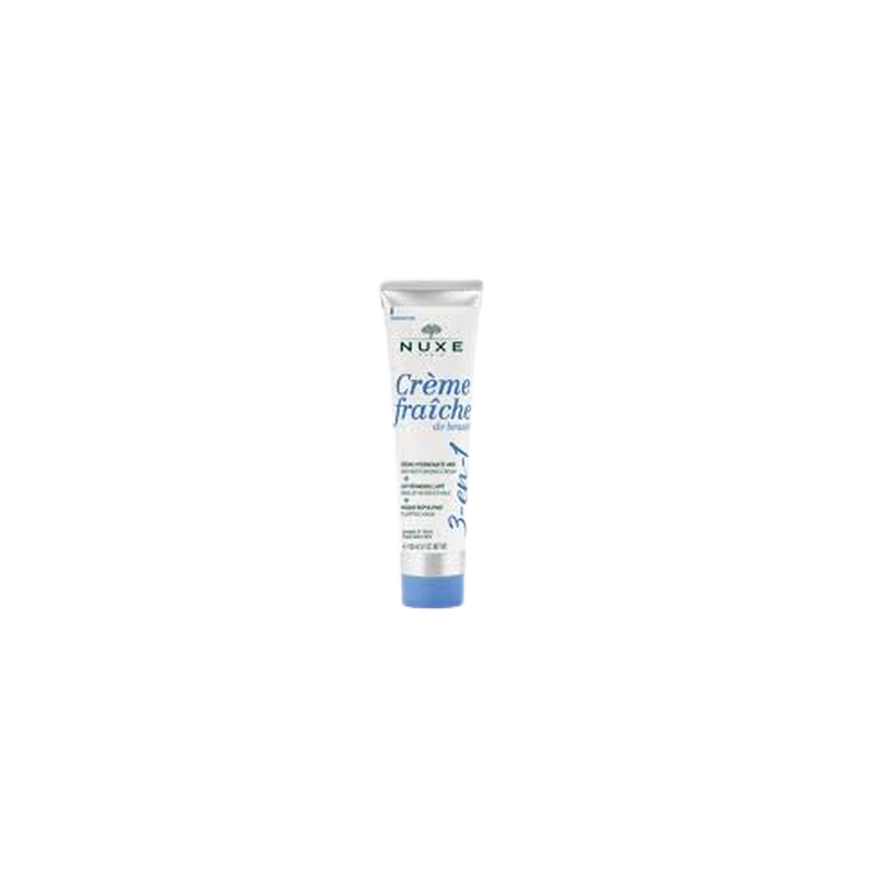 Nuxe Crème Fraîche De Beauté 3en1 100ml tube souple blanc avec bouchon bleu