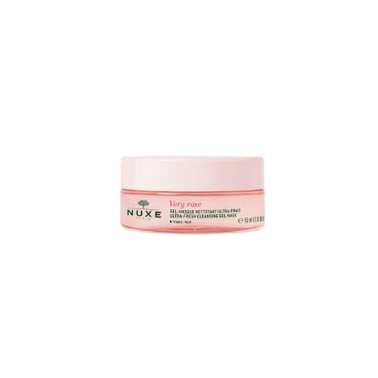 Nuxe Ultra-Frais Gel-Masque Nettoyant Very Rose 150ml pot rose avec bouchon vis blanc