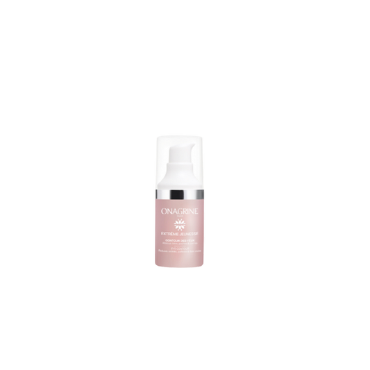 Onagrine_Contour_des_Yeux_Extreme_Jeunesse_15_ml tube rose avec système de spray