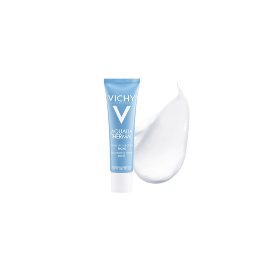 Vichy Aqualia Thermal Crème Réhydratante Riche 30ml, tube transparent avec bouchon à vis blanc