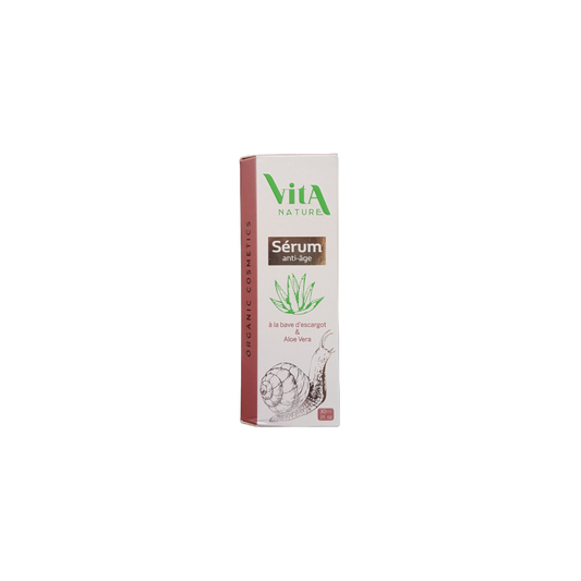 Vita Nature Sérum Anti-Âge 30ml dans sa boite cartonnée blanc et brun