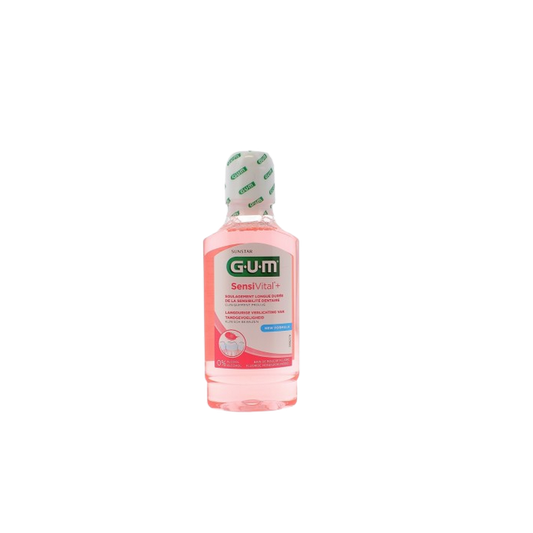    gum bain de bouche sensivital 300ml flacon en verre avec bouchon plastic